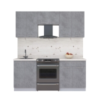 Готовая кухня ПЛАСТИК 1,9А (Оксид темный/ Оксид темный)
